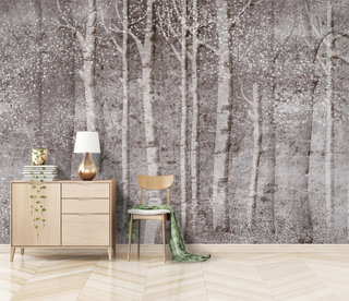 Woods Design - Forest Tree Trunks Wallpaper Mural-GraffitiWallArt