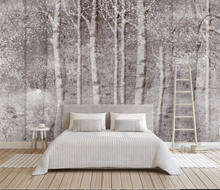 Woods Design - Forest Tree Trunks Wallpaper Mural-GraffitiWallArt