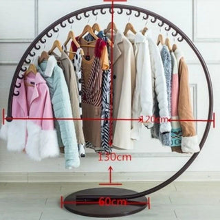 Wrought Iron Circular Floor Standing Coat Rack-GraffitiWallArt