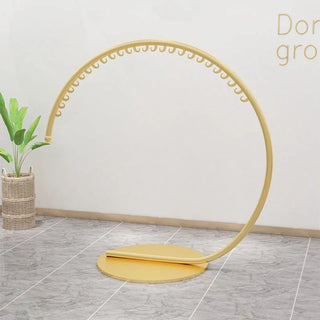 Wrought Iron Circular Floor Standing Coat Rack-GraffitiWallArt