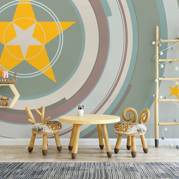 You Are a Star Nursery Wallpaper: Kids Room Wallpaper Mural-GraffitiWallArt